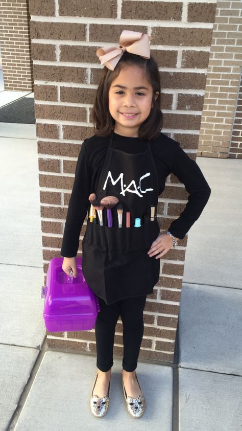 Hair Dresser Costume Kids, Makeup Artist Costume For Kids, Diy Career Day Outfits For Kids, Career Day Preschool, Career Day Ideas Costumes, Diy Career Day Costumes For Kids, Career Day Outfit For Kids, Diy Career Day Costumes, Career Dress Up Day At School