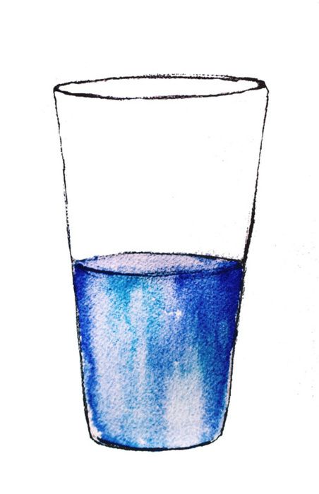 glass half full - if the glass is half full to you then you are usually happy with yourself and your life but if it's half empty to you then you will never be satisfied because you always Want more, Better, Bigger, etc. Cup Half Full, Cup Tattoo, Glass Half Full, Art Theory, Water Drawing, Drawing Table, Snap Out Of It, Wheel Of Life, Somewhere Over The Rainbow