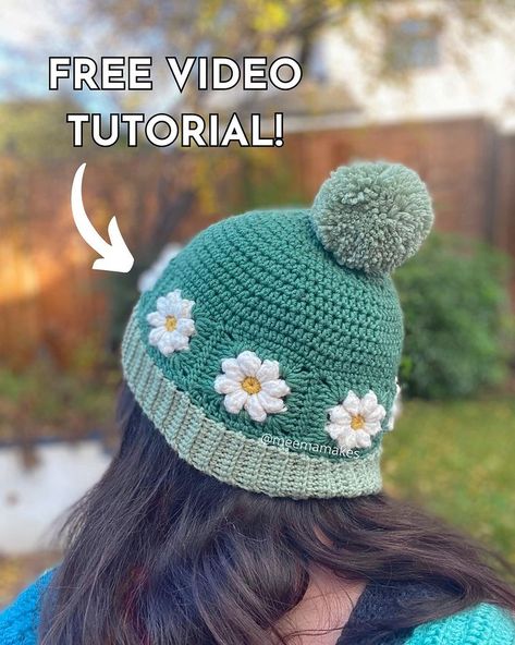 Meema Makes 🌻 | This easy technique is one of my favourite crochet hacks, if you can call it a hack! Some people are taught to start this way and some… | Instagram Beanie Hat Crochet Pattern, Beanie Hat Crochet, Daisy Crown, Free Crochet Tutorials, Crochet Video Tutorials, Detailed Crochet, Crochet Hack, Slip Knot, Hat Crochet Pattern