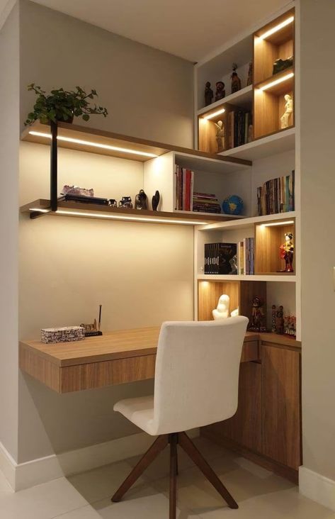 Home Office Furniture Design, Home Study Rooms, Design Ložnic, Study Table Designs, Desain Pantry, Small Home Offices, Office Furniture Design, Study Room Decor, Small Room Design