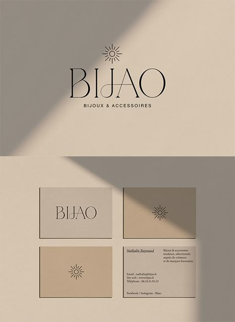 Designed by Solène Hermann for BIJAO, a French family jewelry brand based in Toulouse. #logo #logotype #logodesign #brandinspiration #branddesign #typography #graphicdesign #typeface Typeface Logo Design Branding, Expensive Logo Design, Haven Logo Design, Jewelry Logo Branding, French Logo Design, & Logo, Jewelry Branding Design, Jewelry Brand Design, Premium Typography