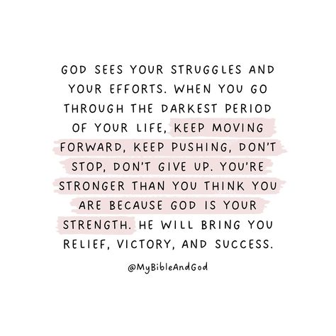 God’s eyes are on you. In the midst of challenges, don’t lose hope; remember God’s unwavering presence. He sees your struggles and efforts. Draw strength from Him, push forward, and persevere. God is your rock and victory and success await you. — Psalm 138:8: “The Lord will fulfill his purpose for me; your steadfast love, O God, endures forever.” — Isaiah 41:10: “Fear not, for I am with you; be not dismayed, for I am your God; I will strengthen you, I will help you, I will uphold you with m... God Says Im Enough, Quotes To Help Someone Struggling, God Has My Back, Psalm 138 8, Spiritual Fitness, His Love Never Fails, Psalm 138, Prayer Poems, Remember God