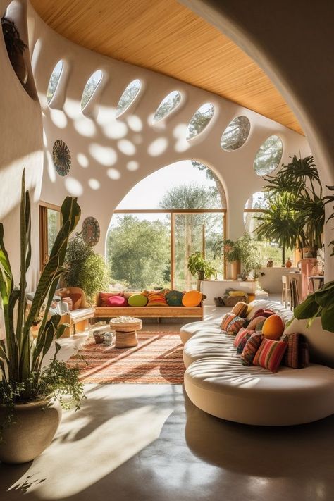 Earthship Home, Earthy Home, Cob House, Earth Homes, Earthship, Style Deco, Eco House, Dream House Interior, Sustainable Architecture