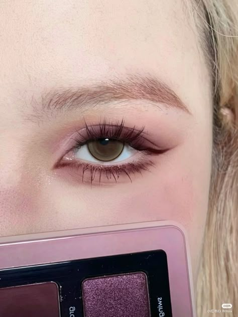 Eye Looks For Round Eyes, Aesthetic Eye Makeup, Deep Set Eyes Makeup, Aesthetic Eye, Maquillage On Fleek, Pretty Eye Makeup, Doll Eye Makeup, Korean Eye Makeup, Douyin Makeup