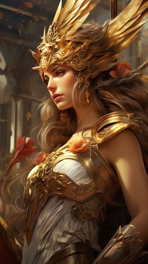 Goddess Of Life Fantasy Art, Athena Goddess Art, Athena Greek Goddess, Greek Women, Goddess Athena, Christmas Cake Designs, Warrior Art, Fantasy Heroes, Greek Gods And Goddesses