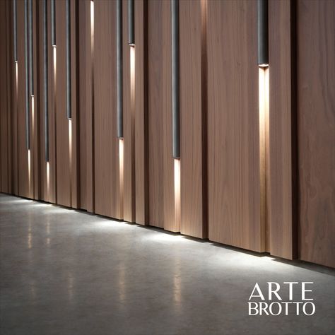 Urban-H modular wall paneling with the integration of LEDs on vertical decorative elements Piombo finish contributes to a charming setting with a touch of modernity and class. #interiordesign #artebrotto #wood #italiandesign #madeinitaly #luxury #luxuryfurniture #modern #moderndesign #custom #wallcovering #solidwood #natural #lighting #elegant #elegantdesign #moderndesign #interior Timber Wall Panelling, Timber Wall Panels, Wood Wall Covering, Timber Walls, Wall Panelling, Modular Walls, Modular System, Natural Lighting, Decorative Elements