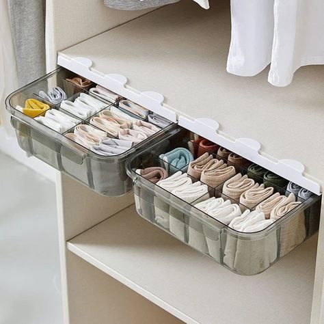 Introducing the AfraliaDrawer Closet Organizer for UnderwearSocksand Brasthe ultimate solution for keeping your wardrobe tidy and organizedCrafted with high-quality materialsthis storage box is designed to bring a touch of elegance to your closet while maximizing storage spaceOur Drawer Closet Organizer is thoughtfully designed to fit seamlessly into your closetproviding designated compartments for all your clothing essentialsSay goodbye to rummaging through messy drawerswi Wardrobe Storage Boxes, Bra Storage, Sock Storage, Sock Organization, Wardrobe Drawers, Clothing Boxes, Organize Drawers, Wardrobe Storage, Drawer Organizers