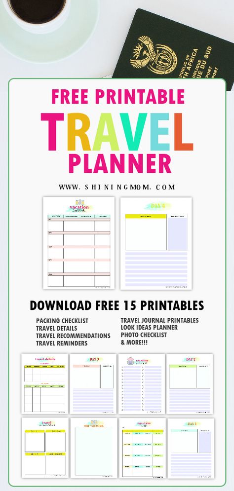 15 FREE Trip Planner Printables for Your Next Vacation! Itinerary Template Free, Trip Planning Template, Free Travel Planner, Vacation Itinerary Template, Vacation Planner Template, Travel Planner Printable, Travel Binder, Travel Itinerary Planner, Travel Planner Template