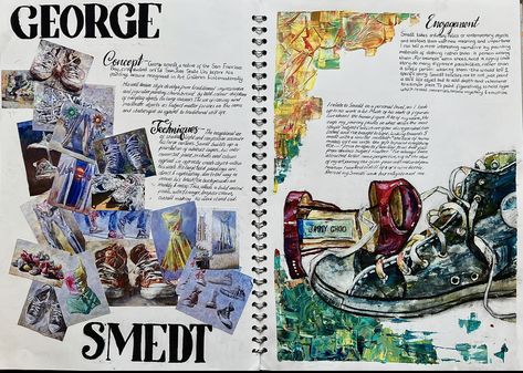 Artist Research Page, GCSE Sketchbook Artist Gcse Sketchbook, Artist Sketchbook Pages, Gcse Artists Research, Gcse Art Research, School Sketchbook Pages, Artist Research Page Gcse Sketchbook Ideas, Graphic Design Gcse Sketchbook Ideas, 3d Design Gcse, Artist To Research