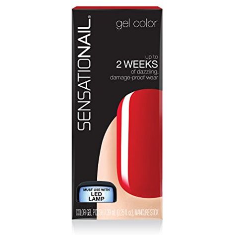 SensatioNail by Nailene Color Gel Polish, Scarlet Red, .25 fl oz by Jubujub ** To view further for this item, visit the image link. (This is an affiliate link) #NailPolish Sensationail Gel Polish, Multiverse Of Madness, Nails At Home, Gel Color, Sangria, Gel Nail Polish, Starter Kit, Gel Nail, Beauty Nails