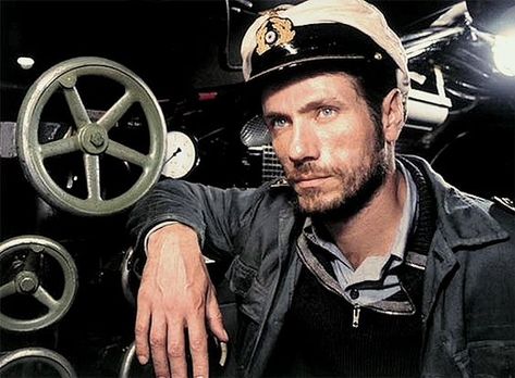 Jürgen Prochnow as Capt.-Lt. Henrich Lehmann-Willenbrock - Der Alte in 'Das Boot' 1981 Das Boot Movie, Submarine Movie, Michelangelo Antonioni, Tyrone Power, German Submarines, Marcello Mastroianni, Das Boot, Neil Patrick Harris, U Boat