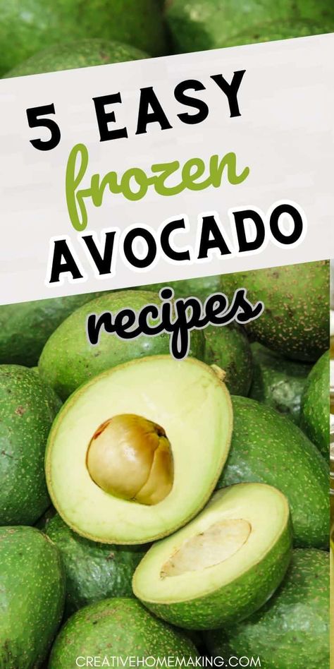 Explore a world of frozen avocado delights! These recipes are perfect for satisfying your cravings while keeping things fresh and nutritious. Recipes Using Frozen Avocado, Recipes With Frozen Avocado, How To Freeze Avocados, How To Use Frozen Avocado, Recipes With Avocado Easy, Frozen Avacodos Recipes, Frozen Avocado Recipes, Frozen Avocado Uses, Avacodo Recipe Idea Dinner