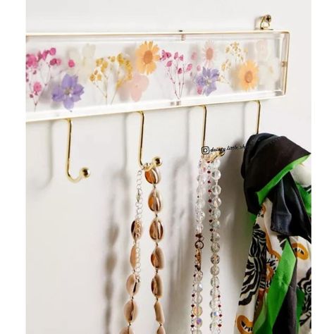 Resin wall mounted hook hanger for clothes, accessories & jewellery 💫🌸 DM to order now 💌 #resinhanger #hookhanger #wallmounted #jewellerydisplaystand #resinwallhanging #resinart_ideas #trendingresin Resinart Ideas, Hanger For Clothes, Resin Inspiration, Hook Hanger, Resin Jewellery, Resin Jewelry, Resin Crafts, Display Stand, Clothes Hanger