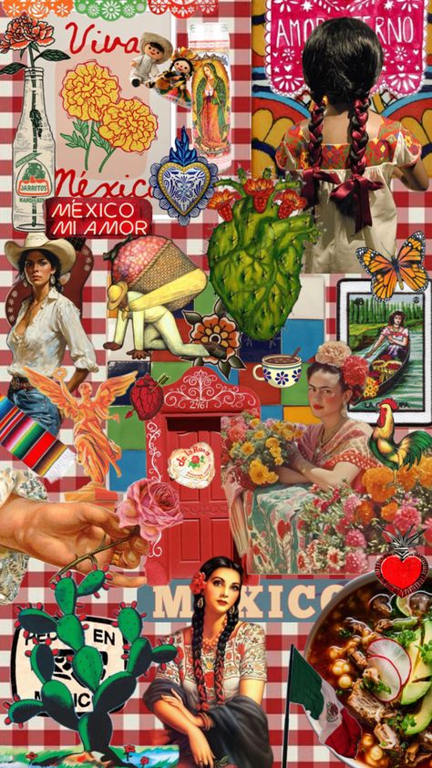 #mexican #mexico #moodboard #collage #aesthetic #wallpaper #latin #latinoamerica #art #inspiration #hispanic #chicano #LA #culture Collage Aesthetic Wallpaper, Latina Culture, Mexico Wallpaper, Mexico Aesthetic, Hispanic Aesthetic, Moodboard Collage, Dream Holiday, Lucky Girl, Canvas Art Painting