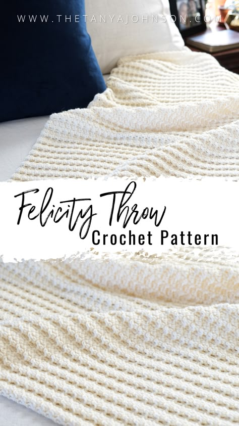 Crochet Bed Throw Pattern, Crochet Patterns For Throw Blankets, Crochet Ribbed Blanket Pattern Free, Modern Crochet Throw, Crochet Reading Blanket, Modern Afghan Crochet Patterns Free, Size 4 Yarn Crochet Pattern Blanket, Ribbed Crochet Blanket, Crochet Queen Size Blanket Pattern Free