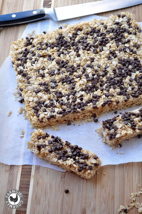 Chewy Chocolate Chip Granola Bars - Farmgirl Gourmet Chewy Chocolate Chip Granola Bars, Best Granola Bars, Chocolate Chip Granola, Chocolate Granola Bars, Chocolate Chip Granola Bars, Best Granola, Chewy Granola Bars, Chewy Granola, Chocolate Granola