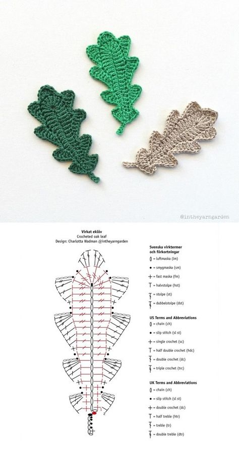 Crochet Holly, Crocheted Leaves, Holly Plant, Crochet Leaf, Crochet Leaf Patterns, Crochet Motif Patterns, Crochet Leaves, Crochet Plant, Crochet Fall