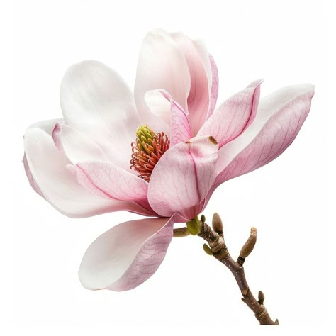 A magnolia flower blossom petal plant white. | free image by rawpixel.com / beam Pink Magnolia Flower, Magnolia Photography, Japanese Magnolia, Floral Photos, Flower References, Flower Reference, Pink Magnolia, Pink Nature, Magnolia Flowers