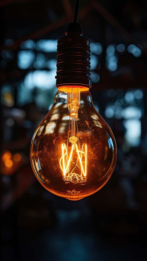 Filament Bulb iPhone Wallpaper 4K - iPhone Wallpapers Thomas Edison Light Bulb, Light Bulb Art, Bokeh Background, Iphone Wallpaper Images, Retro Lamp, Cool Wallpapers For Phones, Free Iphone Wallpaper, Lamps For Sale, Filament Bulb