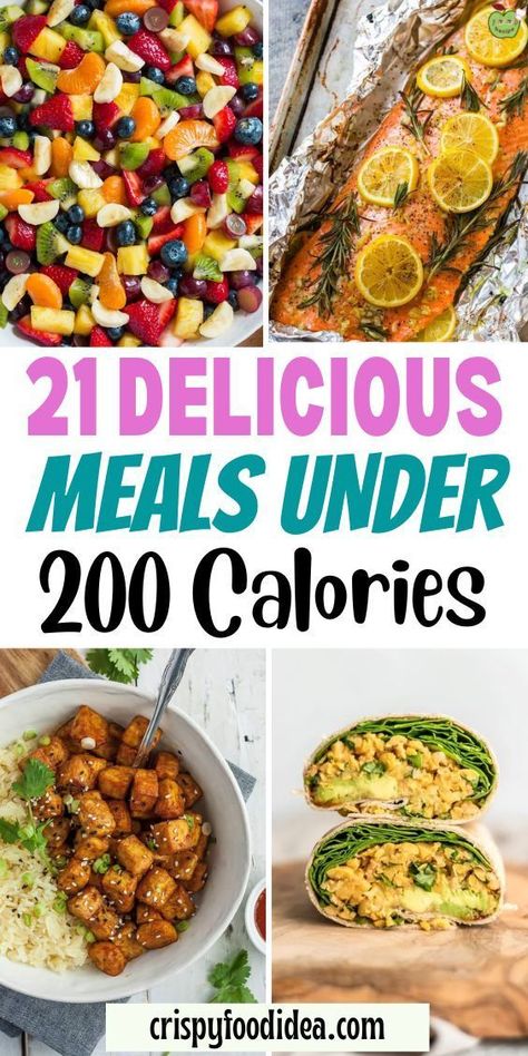 Looking for delicious and satisfying meals that won't break the calorie bank? Check out our collection of 21 Meals Under 200 Calories! From flavorful salads to hearty soups, these dishes are packed with nutrition and flavor without the extra calories. Whether you're looking to lose weight or simply maintain a healthy lifestyle, these recipes are the perfect addition to your meal plan. So why wait? Start cooking up these tasty weight loss meals today and enjoy a healthier, happier you! 250 Calorie Meals, 1000 Calorie Meal Plan, Meals Under 200 Calories, Flavorful Salads, 300 Calorie Meals, 400 Calorie Meals, Low Calorie Lunches, 500 Calorie Meals, 200 Calorie Meals