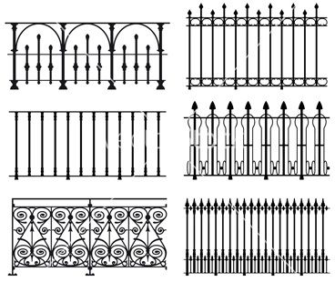 Wrought Iron Fence Styles | Iron Works - WROUGHT IRON RAILINGS/FENCE Iron Fences And Gates, Garde Corps Metal, Wrought Iron Fencing, Porte In Ferro, Iron Fencing, Garden Railings, Outdoor Stair Railing, Wrought Iron Railings, Wrought Iron Fence