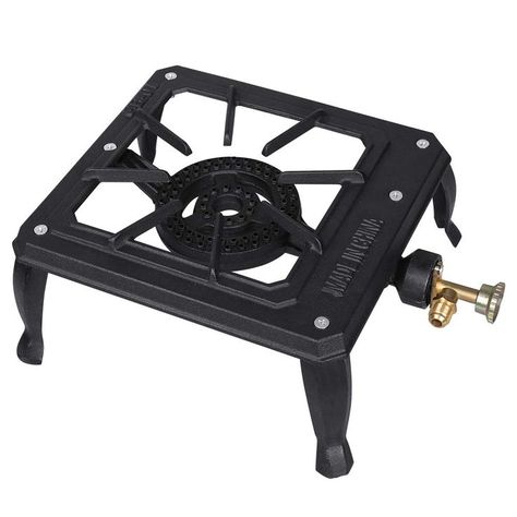 Boshen Portable Stove Burner Cast Iron Propane LPG Gas Cooker for Patio Outdoor Camping BBQ, Not Include Adapter Propane Camp Stove, Camping Cooker, Portable Gas Stove, Camping Gas Stove, Mini Stove, Outdoor Cooker, Backpacking Stove, Stove Burner, Lpg Gas