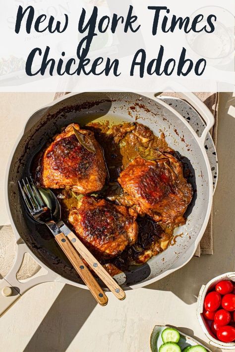 New York Times Chicken Adobo with Coconut Milk  #chickenadobo #adobo #chickenadobowithcoconutmilk #filipinorecipes #filipinofood #healthyfilipino Icecream Ideas, Chicken Adobo Recipe, New York Times Recipes, Milk Chicken, Chicken Adobo, Adobo Recipe, Filipino Food Recipes, Adobo Chicken, Coconut Chicken