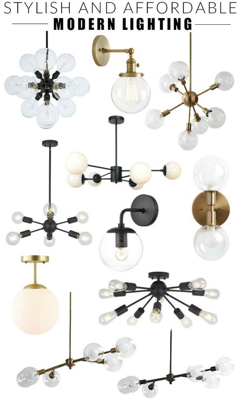 Amazon Lighting, Bedroom Lighting Design, Modern Bedroom Lighting, Mid Century Modern Exterior, Club Lighting, Mid Century Modern Bathroom, Mid Century Modern Desk, Modern Lights, Vintage Industrial Lighting