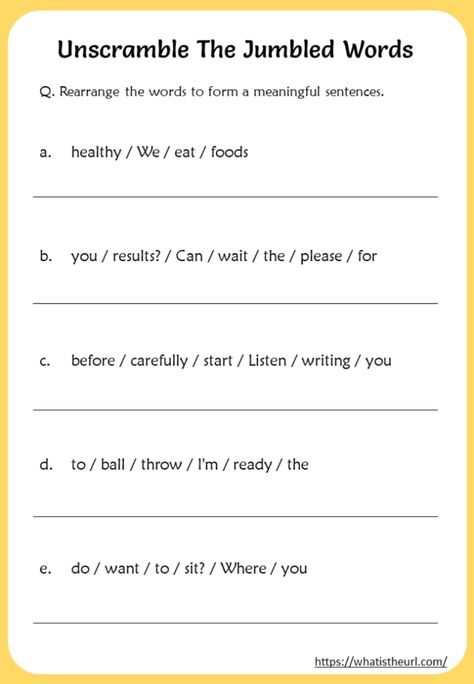 Unscramble The Jumbled Words Worksheets (Rearrange the jumbled words) - Your Home Teacher Jumble Sentences Grade 1, Jumbled Sentences Worksheet For Class 3, Jumbled Words Worksheets For Grade 1, Jumble Sentences Worksheets, Jumbled Sentences Worksheets Grade 2, Sentences Worksheet For Class 3, Rearrange Sentences Worksheets, Sentences Grade 1, Unscramble Words Worksheets