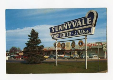 Emily's virtual rocket : Sunnyvale, California Nostalgic Places, Sunnyvale California, Historical Timeline, Vernacular Architecture, Peachy Keen, Vintage California, Jelly Bean, South Bay, Postcards For Sale