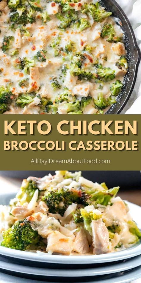 This cheesy chicken broccoli casserole is a stunningly easy and delicious keto dinner recipe. It comes together in 25 minutes and has less than 5g net carbs per serving! Broccoli And Chicken Casserole, Keto Chicken Broccoli Casserole, Cheesy Chicken Broccoli Casserole, Keto Chicken Broccoli, Broccoli And Chicken, Keto Dinner Recipe, Keto Casseroles, Cheesy Chicken Broccoli, Chicken Broccoli Casserole