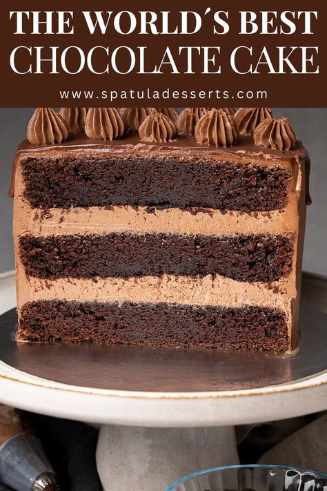 Perfect Chocolate Cake 3 Layer 8 Inch Chocolate Cake, Double Chocolate Birthday Cake, 4 Layer Chocolate Cake, Easy Triple Chocolate Cake, 3 Layer Chocolate Cake, Whipped Ganache Frosting, Three Layer Cake, Triple Layer Chocolate Cake, Chocolate Cake Video