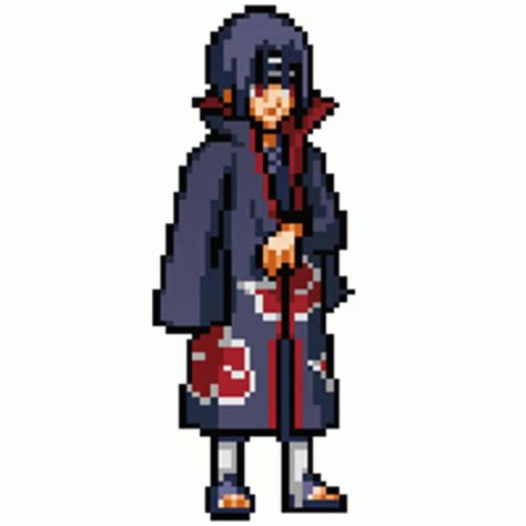 Anime Naruto Sticker - Anime Naruto - Discover & Share GIFs Pixel Characters Gif, Pixel Animation Gif, Itachi Pixel Art, Gif Pixel Art Animation, Gif Pixel, Pixel Art Gif, Pixel Character, Pixel Gif, Piskel Art