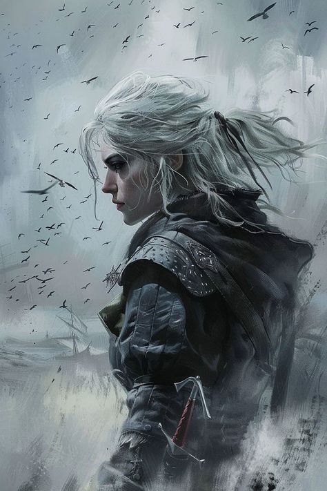 Witcher Game Art, Ciri Witcher Wallpapers, Witcher 4 Ciri, Witcher Ciri Art, Ciri Witcher Art, Ciri Wallpaper, Geralt Art, Female Witcher, Ciri Fanart