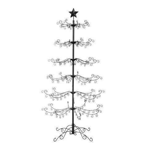 Best Choice Products 6 ft. Unlit Wrought Iron Ornament Display Artificial Christmas Tree-SKY5362 - The Home Depot Metal Ornament Tree, Wrought Iron Christmas Tree, Iron Christmas Tree, Unlit Christmas Trees, Iron Hinges, Christmas Tree With Snow, Black Christmas Tree, Gifts Drawing, Ornament Display