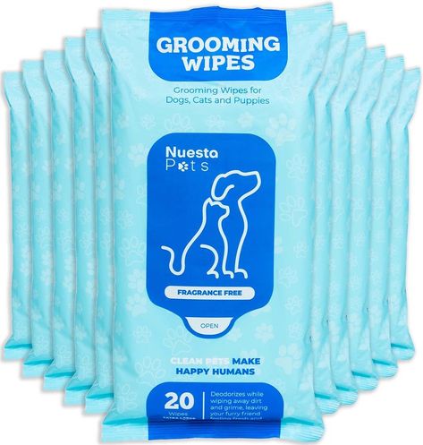 Nuesta Pet Wipes for Dogs & Cat Wipes | XL & Thick Lavender Vanilla Deodorizing Dog Wipes for Paws and Butt Cleaning - Puppy Dog Bath Wipes   Hypoallergenic Dog Grooming Wipes Medium Sized Dogs Breeds, Pet Wipes, Puppy Grooming, Bath Cleaning, Dog Grooming Supplies, Hypoallergenic Dogs, Lavender Vanilla, Deodorizing, Dog Bath