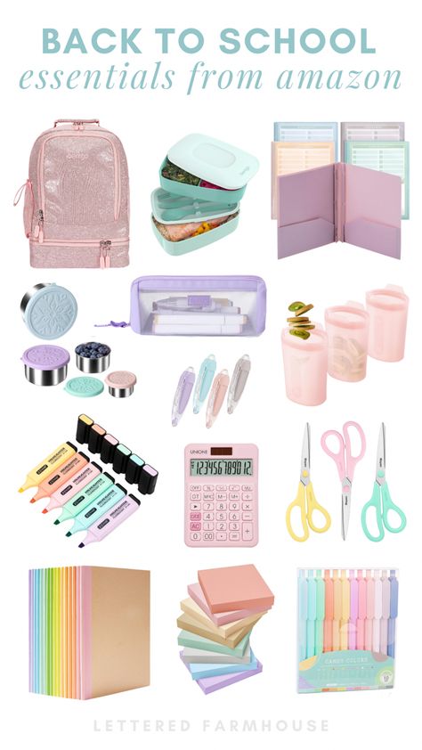 Back To School 6th Grade Supplies, Trending School Supplies, School Supplies 6th Grade Girl, 6th Grade Must Haves, Back To School Asthetics Supplies, Preppy School Supplies Amazon, Middle School Needs, Back To School 2024 Trends, 12 Grade School Supplies