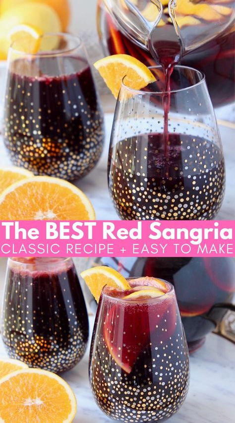 Boston Pizza Sangria Recipe, Basic Sangria Recipe, Best Red Sangria, Red Wine Sangria Recipe, Recipe With Red Wine, Red Sangria Recipe, Holiday Sangria Recipes, Wine Sangria Recipe, Red Sangria Recipes