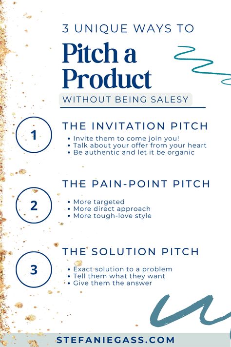 Do you hear the word 'sales' or 'pitch' and immediately cringe?! Find out what a pitch is, where to do a pitch, and how to do one properly. Learn why pitching a product is going to be your quickest way to conversion and learn 3 unique ways you can start pitching right now (without ever sounding salsey again). Dig into today's episode for 3 specific examples and why each one works. These will help you get on your way to growing your business and making sales. Sales Pitch Template, How To Pitch Your Business, Sales Pitch Examples, Product Pitch, Marketing Strategy Infographic, Life Coach Marketing, Brand Stories, Sales Agent, Website Marketing