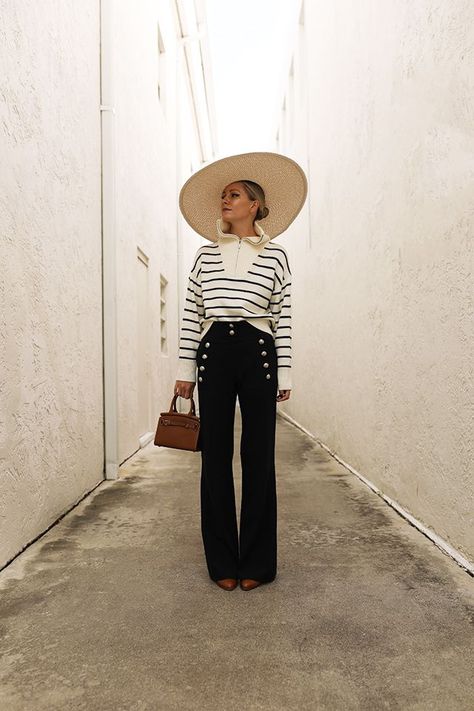 FRESH START // Blair Eadie, Nautical Outfits, Atlantic Pacific, Monday Mood, Sailor Pants, Sailor Fashion, Fashion Sites, Preppy Look, Interview Outfit