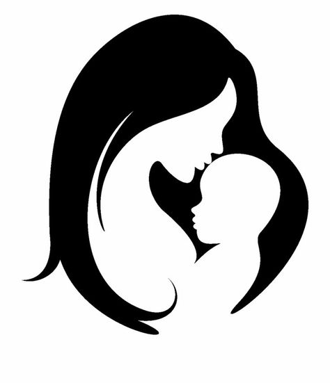 Mother Silhouette, Baby Cartoon Drawing, Baby Silhouette, Fish Silhouette, Pregnancy Art, Idee Cricut, Mother Art, Baby Painting, Kahlil Gibran