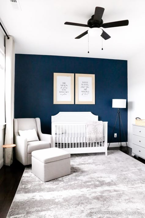 House Building Tips, Navy Nursery Boy, Nursery Gray, Space Printables, Navy Blue Nursery, Nursery Theme Ideas, Unique Home Designs, Makeover House, Gray Dresser