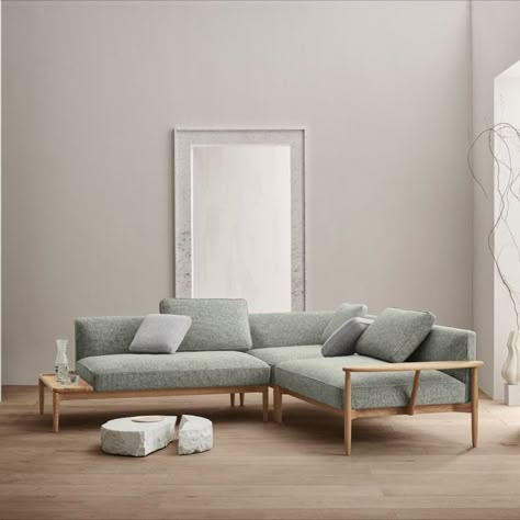 Shop suiteny.com for the Embrace sofa by EOOS. The design is the end result of several years of production, in order to create a simply perfect sofa. Embrace comprises a total of ten modules, each of which is combinable in every way imaginable, but they can also stand alone, making the sofa exceptionally versatile. Classic Sofa Living Room, Small House Living Room, Scandi Sofa, Contemporary Sofa Design, Scandinavian Sofa Design, On Suite, Scandinavian Home Interiors, Scandi Furniture, Scandinavian Sofas