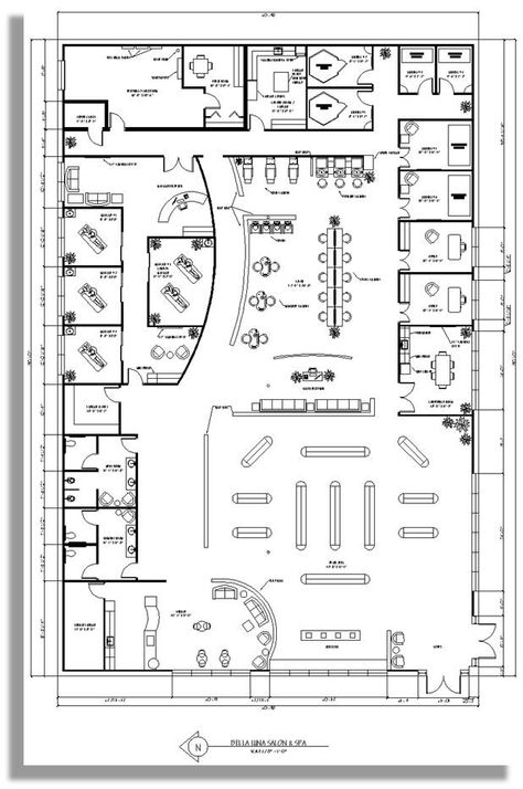 spa floor plan: Spa Floor Plan, Gym Floor Plan, Spa Layout, Salon Design Ideas, Office Floor Plan, Restaurant Plan, Hotel Floor Plan, Work Out Gym, Gym Plan