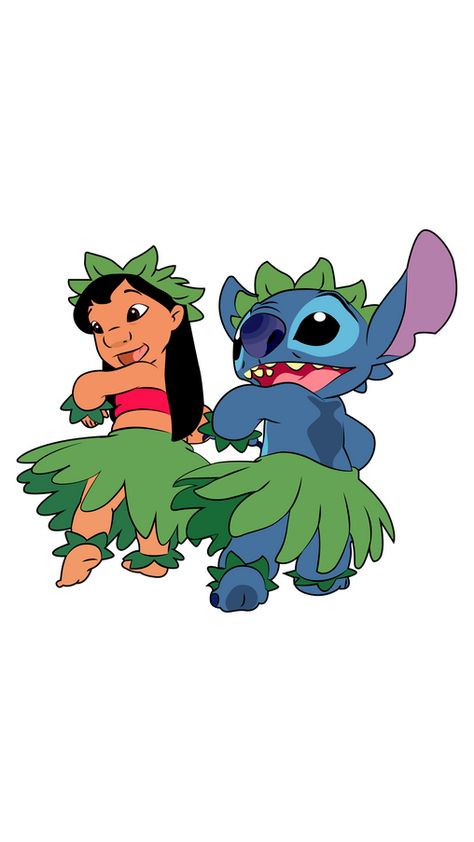 Lilo And Stitch Cartoon, Lilo And Stitch Hula Dancing, Stitch Hula Dancing, Stitch And Lilo Wallpapers, Lilo And Stitch Dancing, Lilo Drawing, Kilo And Stitch, Lilo And Stitch Painting, Lilo And Stitch Stickers