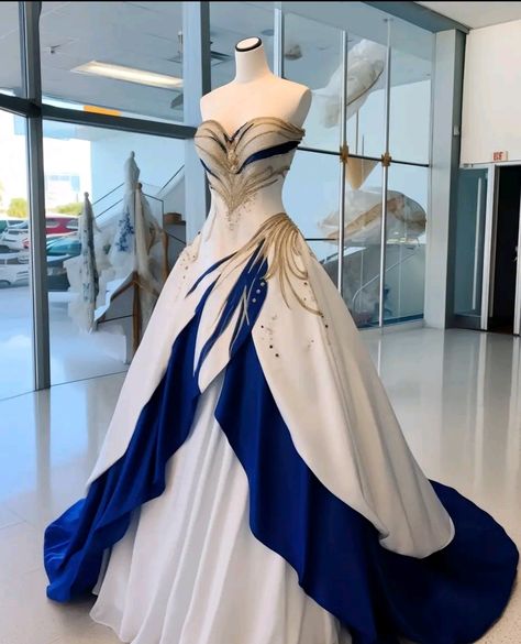 Blue Wedding Dress, Gowns Aesthetic, Prom Elegant, Elegant Ball Gowns, Gowns Dresses Elegant, Stunning Prom Dresses, Blue Wedding Dresses, Gowns Prom, Ball Gowns Evening