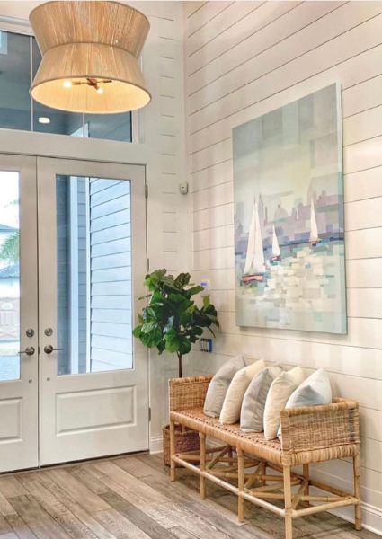 Coastal Entryway, Beach House Living Room, Beach House Interior Design, Coastal Interiors Design, Dream Beach Houses, Foyer Design, Casa Exterior, Beach House Interior, Coastal Living Room