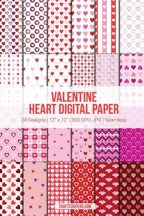 Free Valentine heart digital paper (personal use only). The designs are 12x12 in JPG format. Download this set at https://craftstarters.com/download/digital-paper/valentine-heart/ Valentine Scrapbook Paper, Free Digital Paper Printable, Free Digital Paper Downloads, Digital Paper Free Download Printables, Digital Paper Free Download Printables Patterns, Digital Paper Free Download, Heart Print Pattern, Digital Paper Freebie, Valentine Pattern