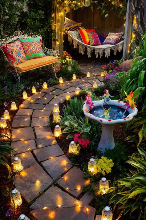 Incorporate fun and quirky ornaments like gnomes and mosaic planters to infuse personality into your garden retreat. It’s a simple way to add character and whimsy. #GardenDecor #QuirkyGarden #WhimsicalOrnaments Funky Backyard, Quirky Ornaments, Quirky Garden, Creating A Garden, Colourful Garden, Mosaic Planters, Garden Retreat, Garden Whimsy, Whimsical Decor