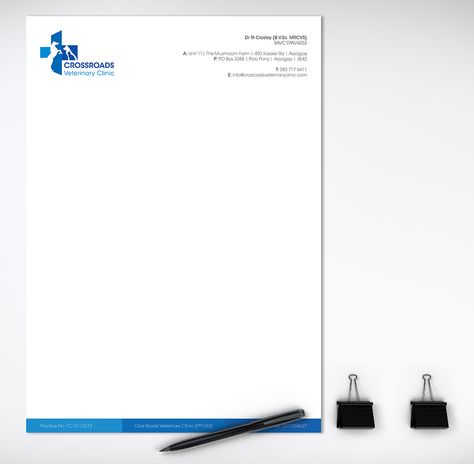 CrossRoads Veterinary Clinic Letterhead Design Clinic Letterhead Design, Letter Pad Design Creative, Medical Letterhead, Ancient Wisdom Quotes, Prescription Pad, Birthday Cake Write Name, Visiting Card Design, Desain Editorial, Iron Gate Design